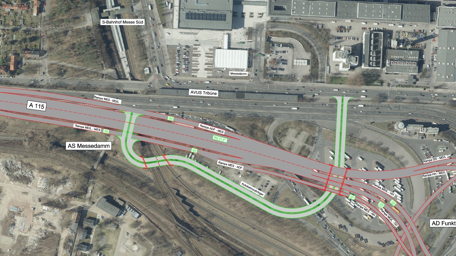 A 100 / A 115: DEGES legt Konzept für alternative Planungsvariante vor